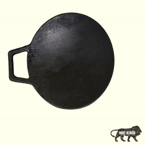 Cast Iron Curved Roti and Dosa Tawa 9 Inches