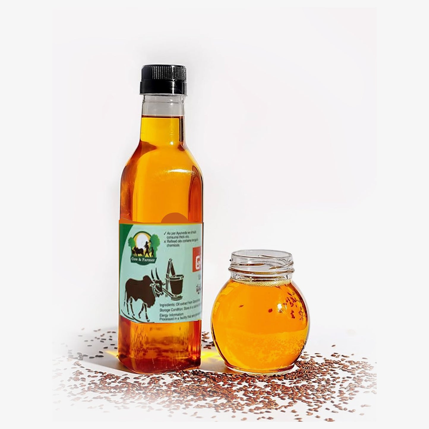 Bull Driven Cold Pressed Flax Seeds Oil 200 ml