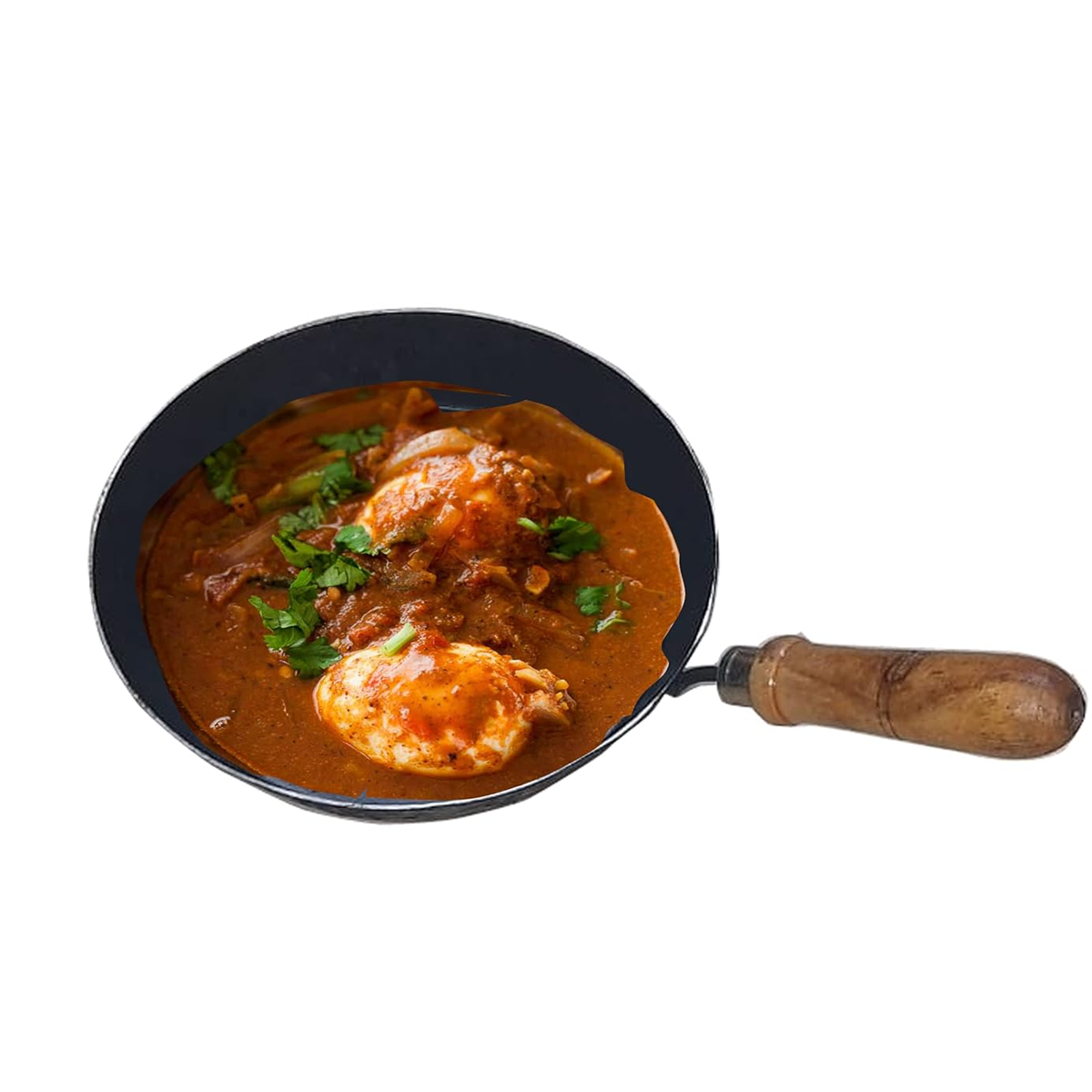 Cast Iron Flat-Bottom Kadai with Wooden Handle | Durable Cookware for Healthy Cooking