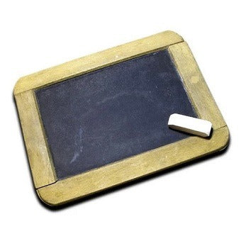 Wooden Frame Black Slate with Slate Pencil