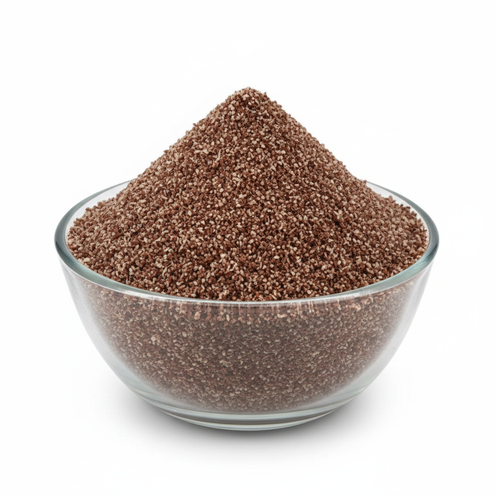 Ragi Idly Ravva filled to rim-full tall cone level