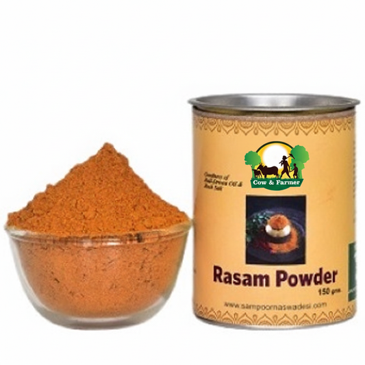 Rasam Powder with Cow & Farmer logo
